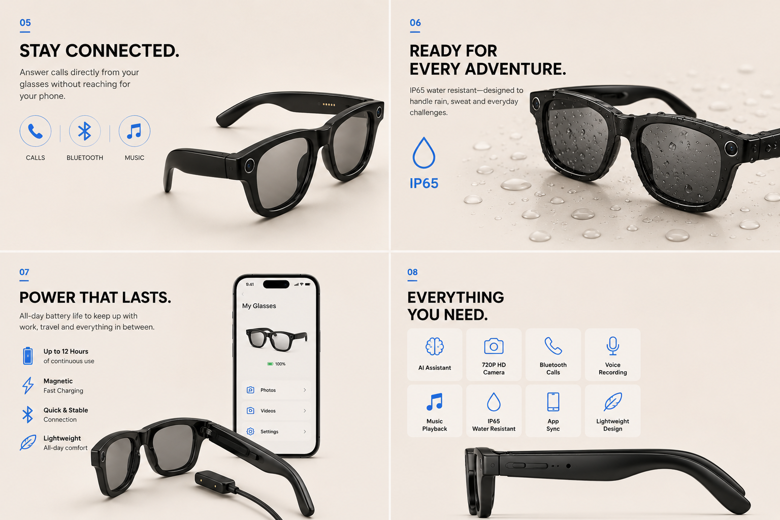 Gafas Inteligentes con IA | Cámara, Bluetooth y Traducción en Tiempo Real